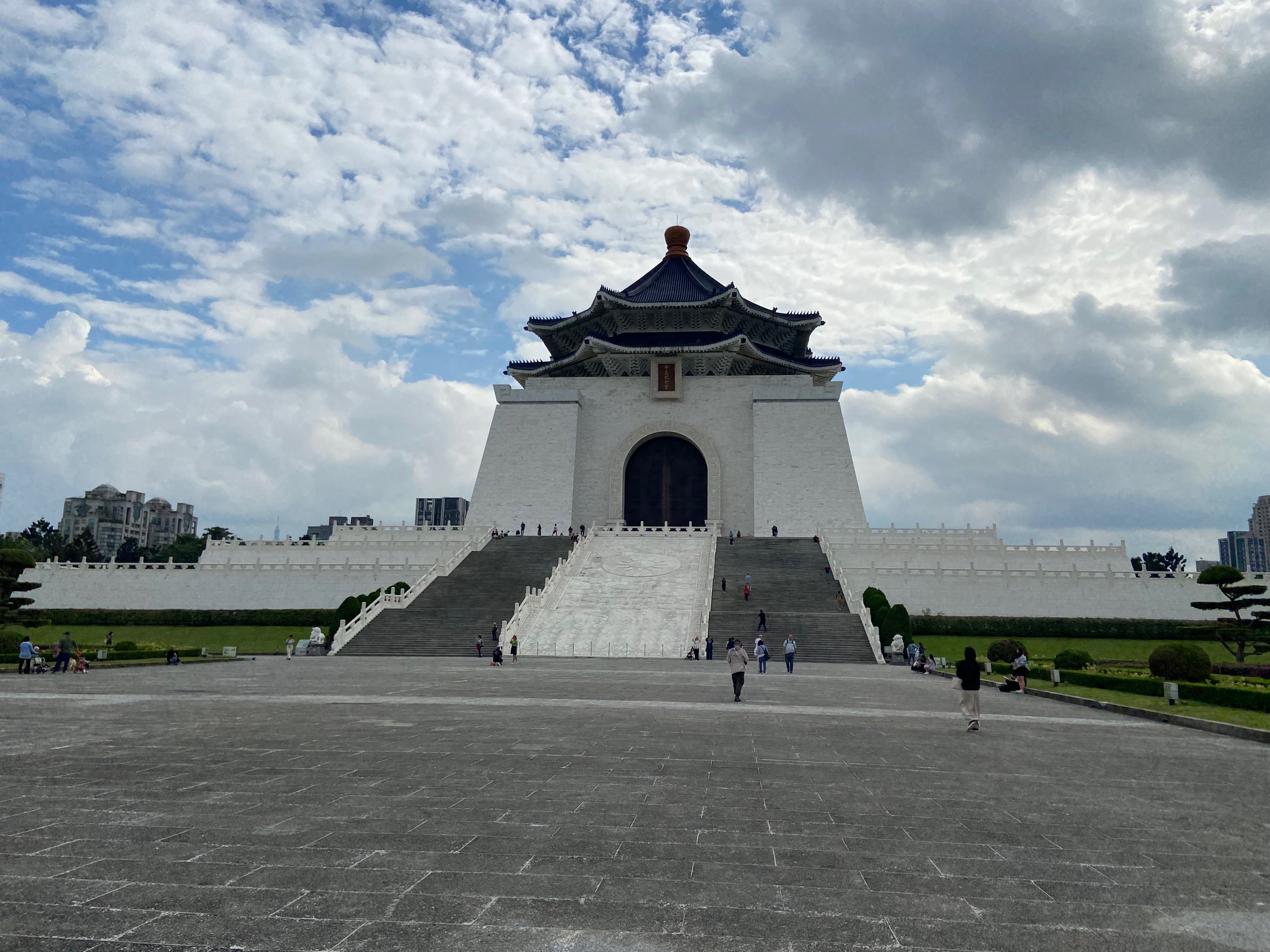 Chiang Kai-Shek Memorial Hall from a distance.
