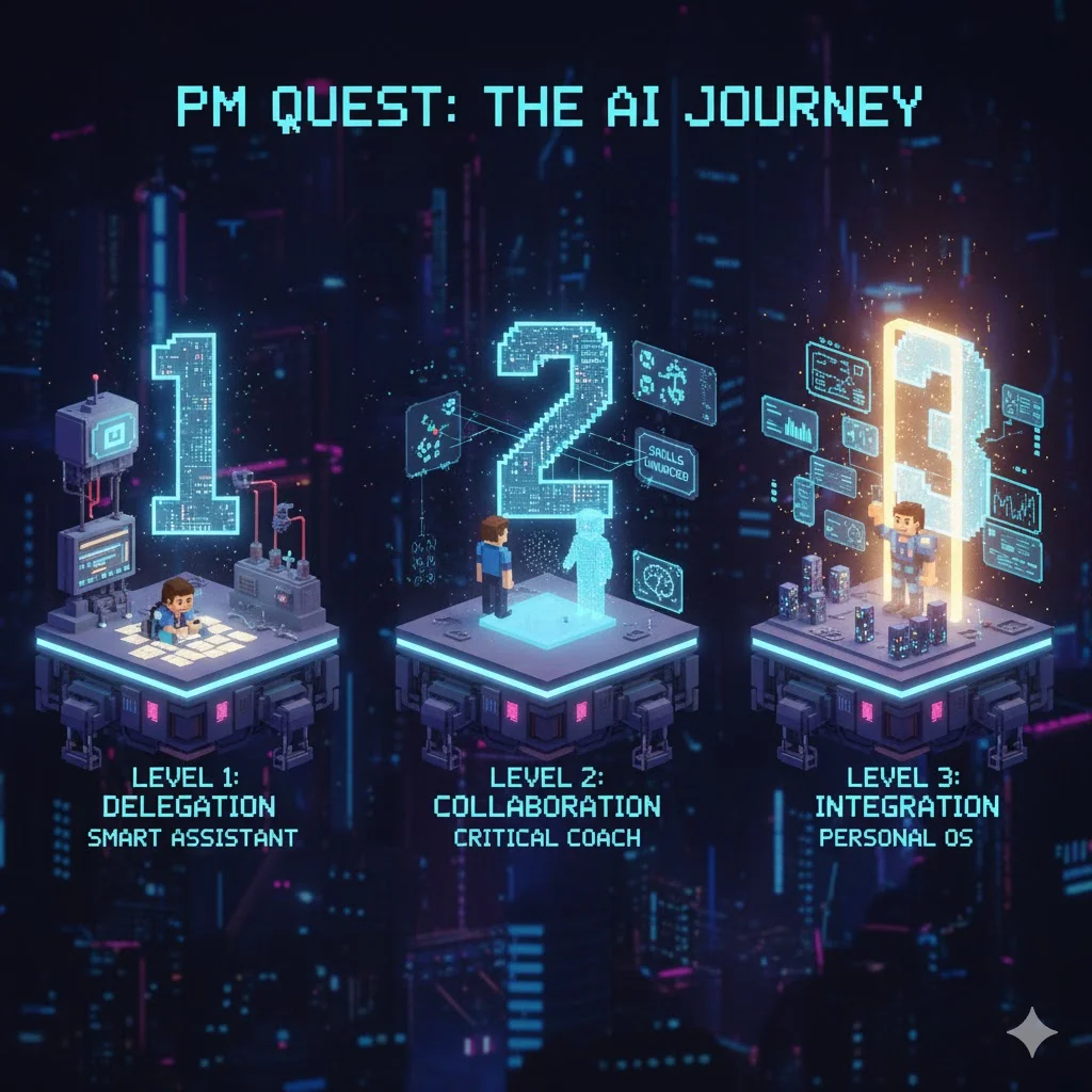 AI levels of proficiency image generated by Google Nano Banana.