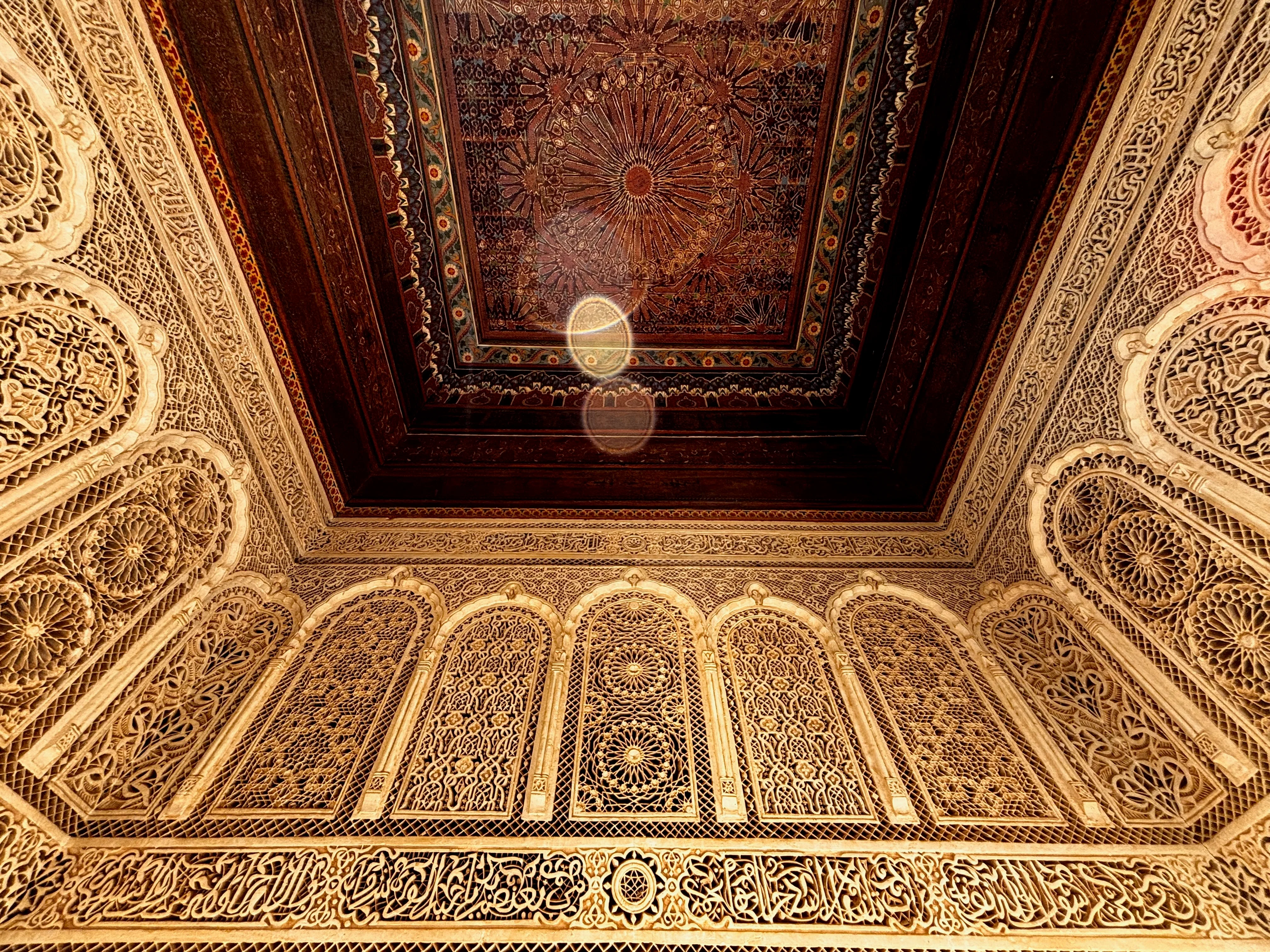 Ceiling of the Bahia Palace.