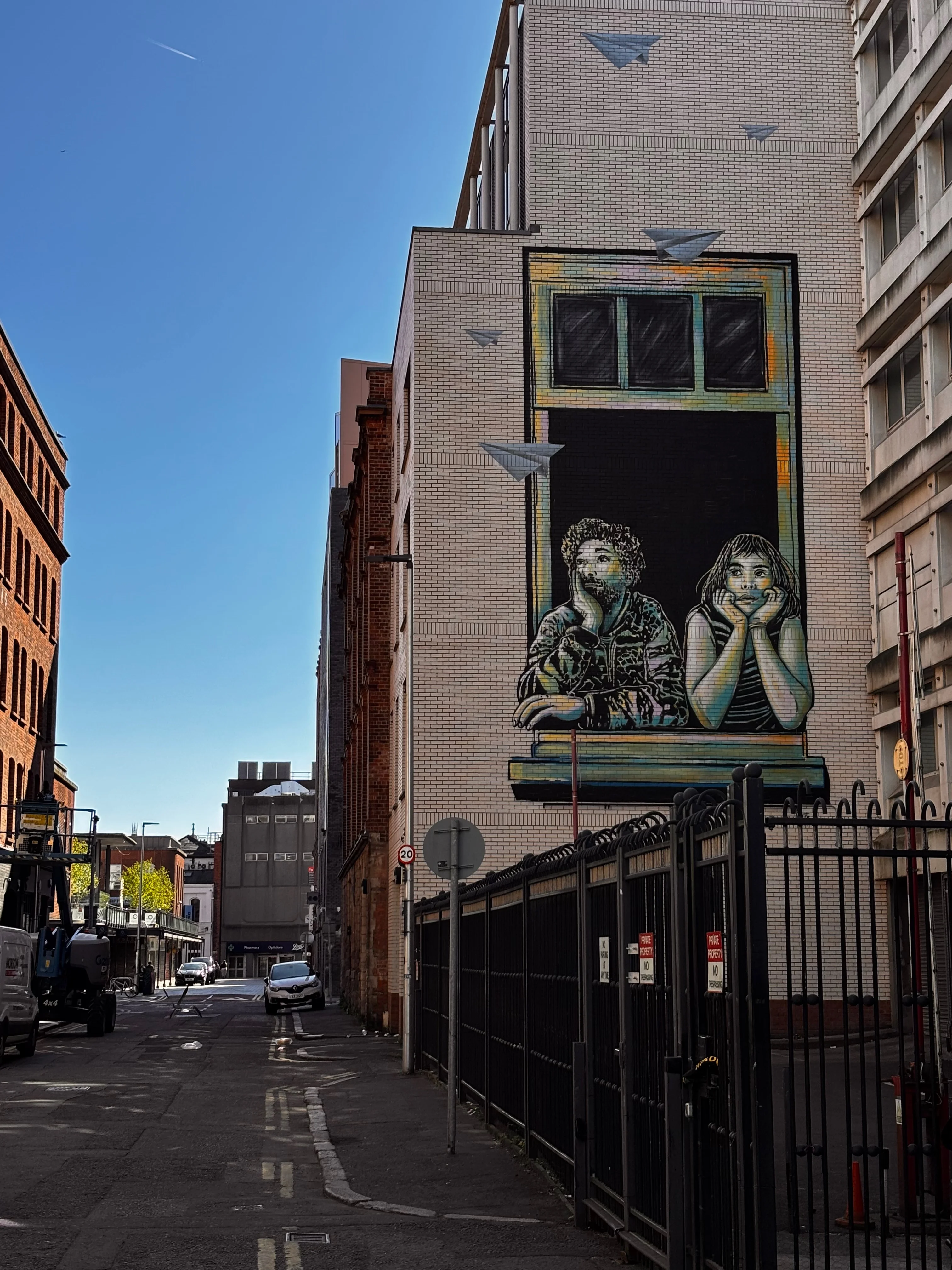Window mural.