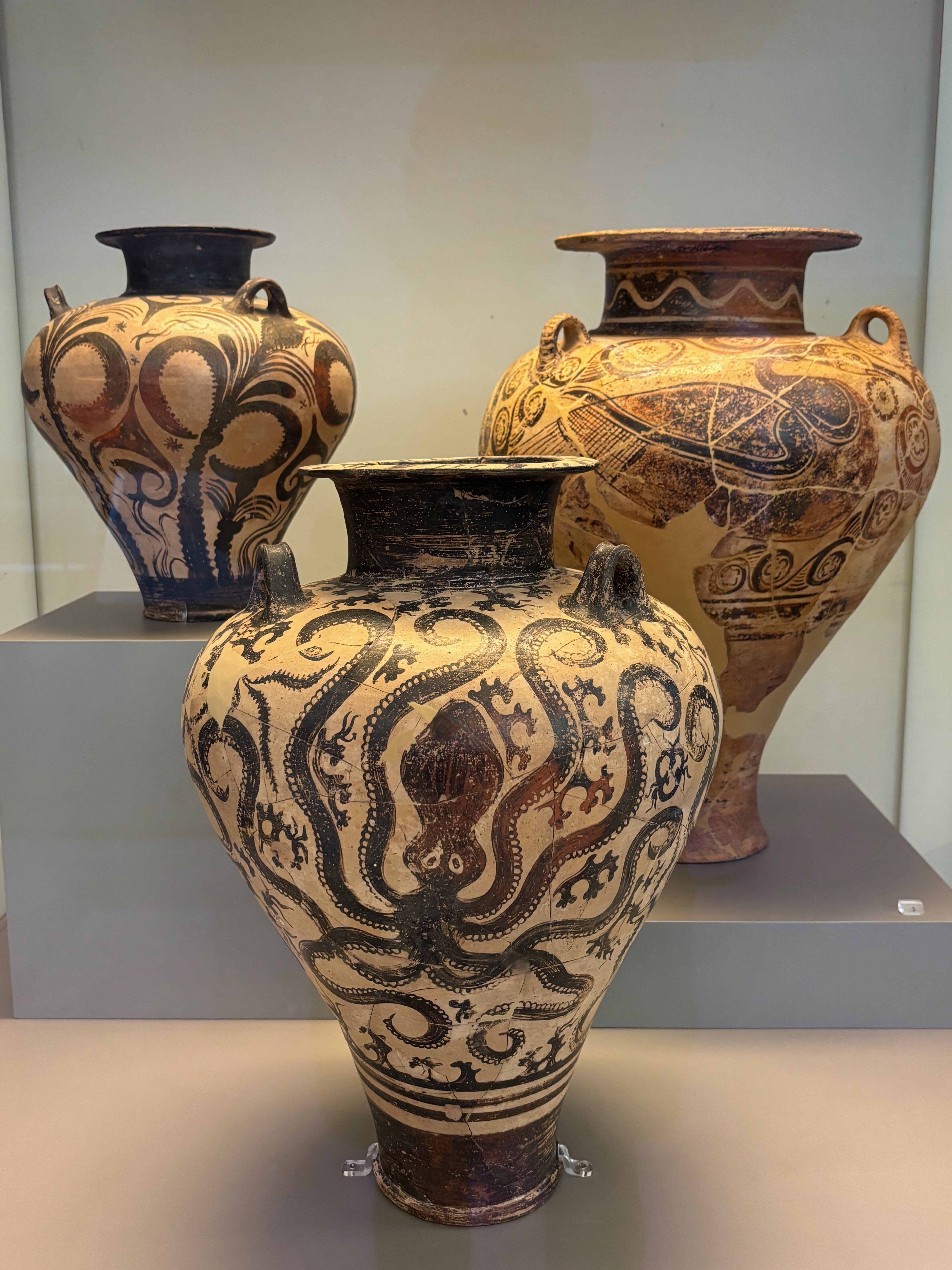 Three Greek Vases.