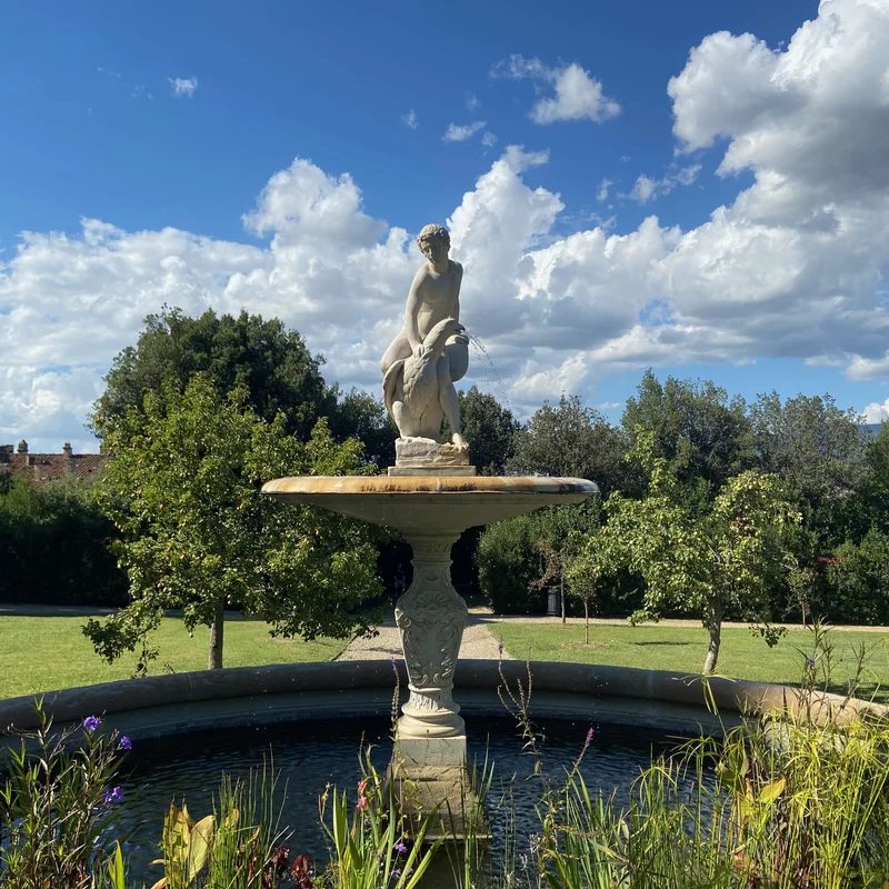A water fountain.