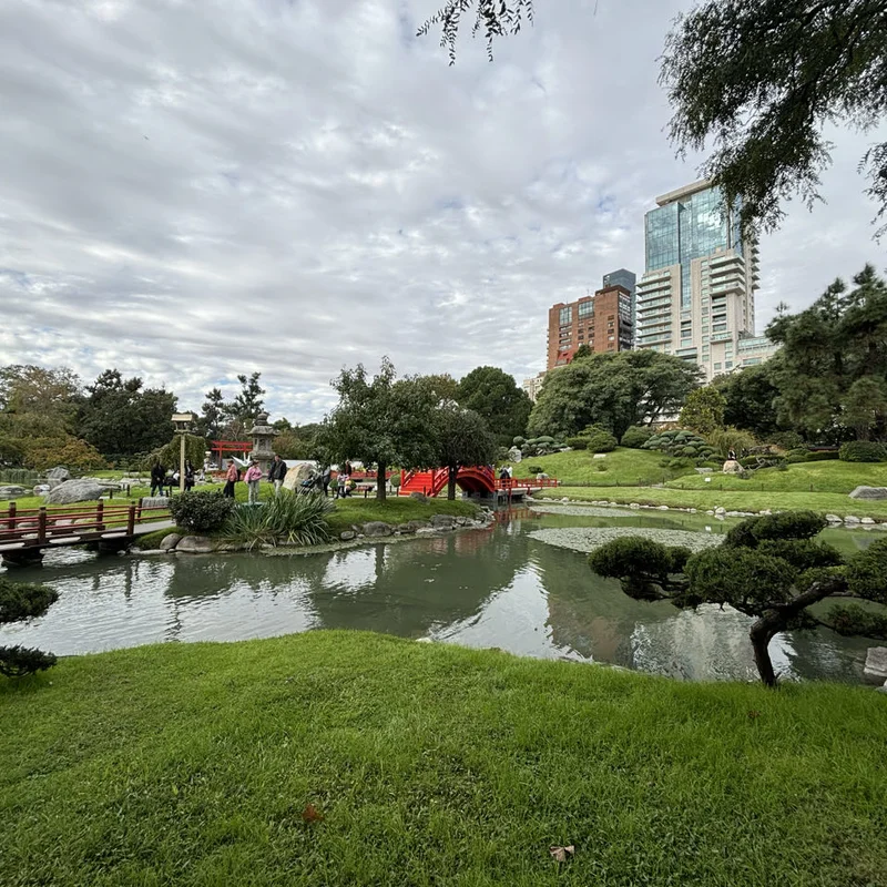 A wide angle view of the Japanese Garden.