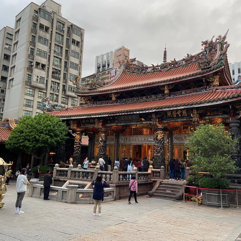 Inside Longshan Temple.