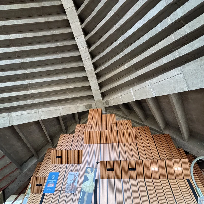 Inside the Sydney Opera House.