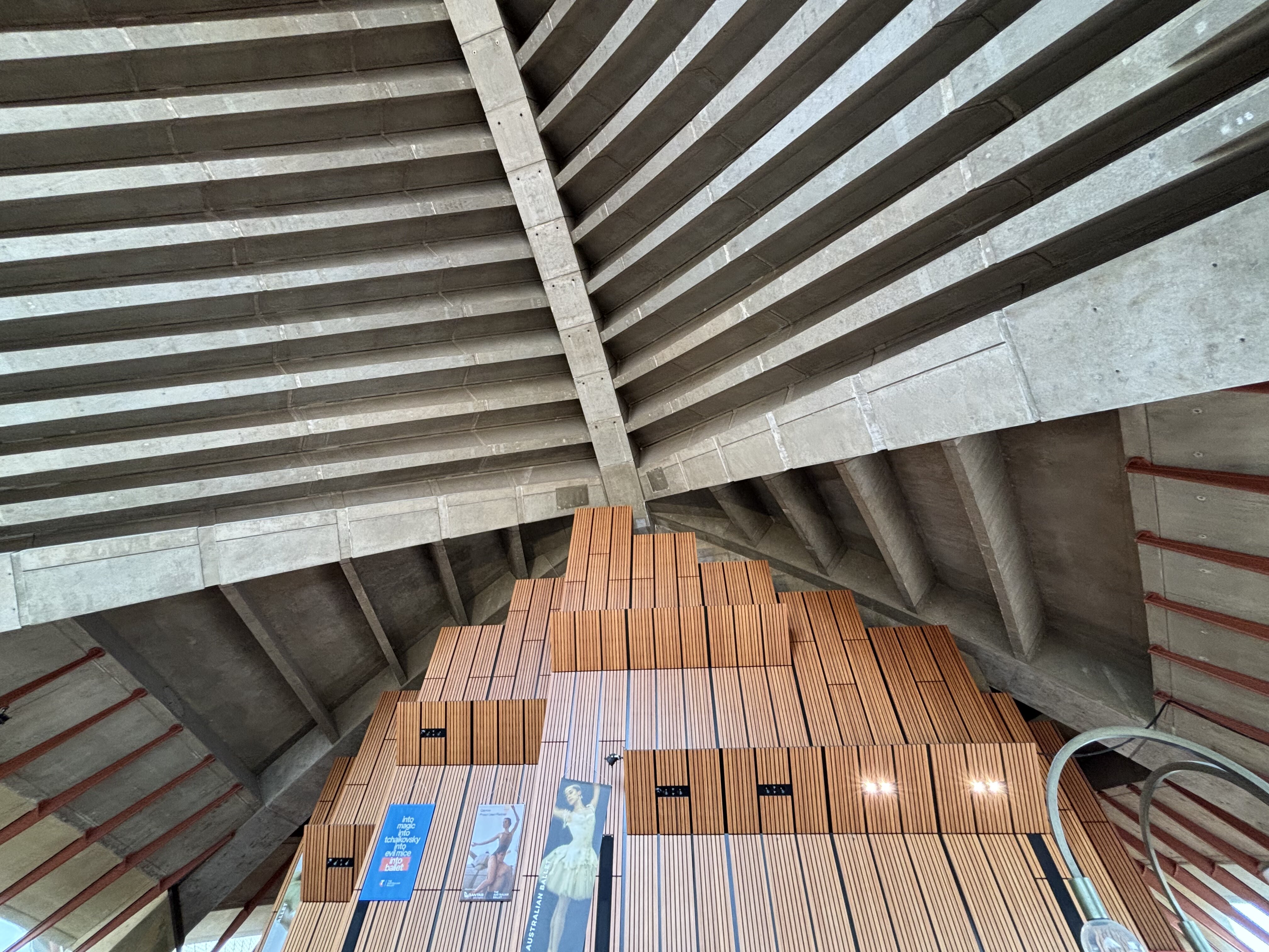 Inside the Sydney Opera House.