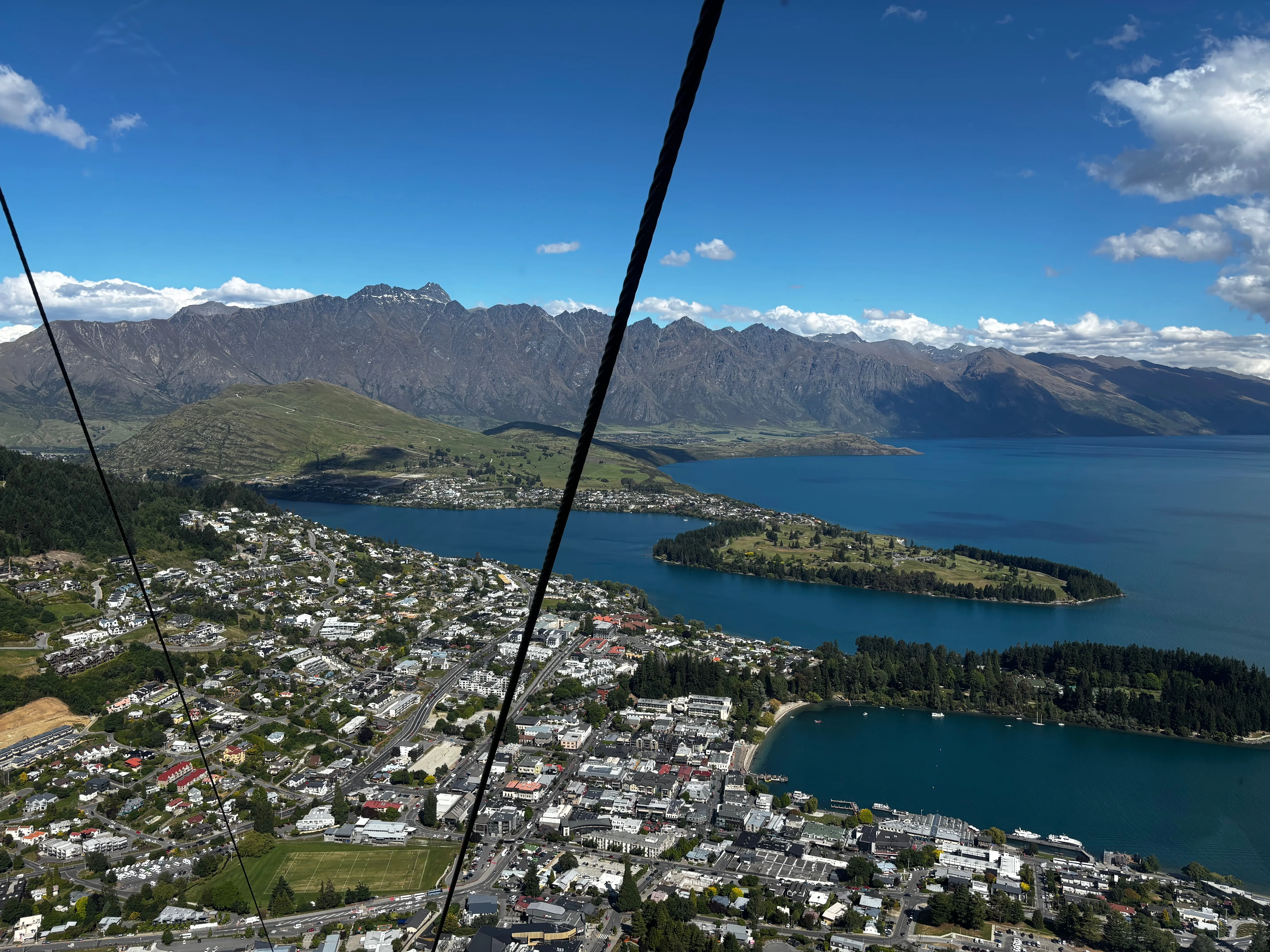 The view of Queenstown from the Gondola