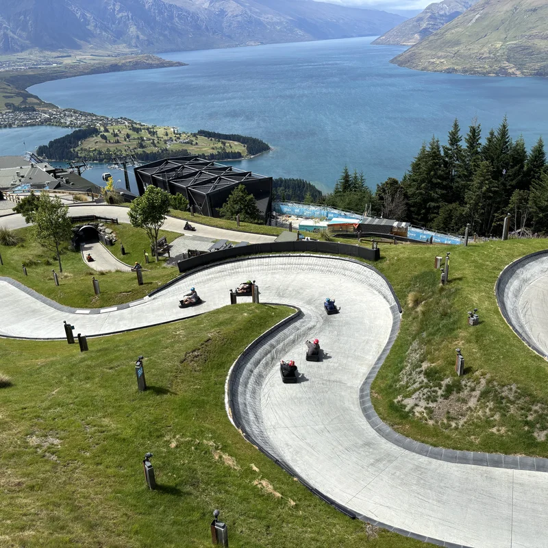 Luge ride with Queenstown Views.