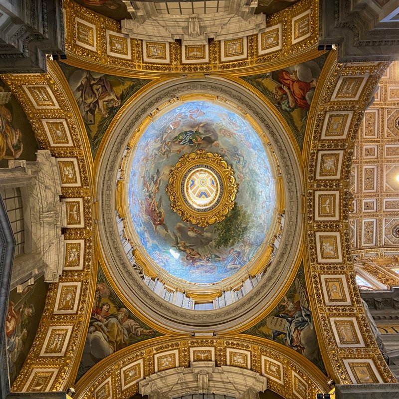 Roof artwork in St. Peter's Basilica.