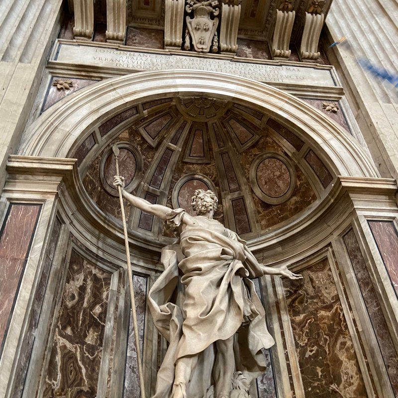 Famous statue in St. Peter's Basilica.