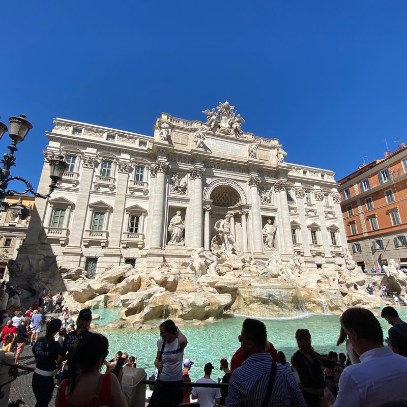 Trevi Fountain during the day.