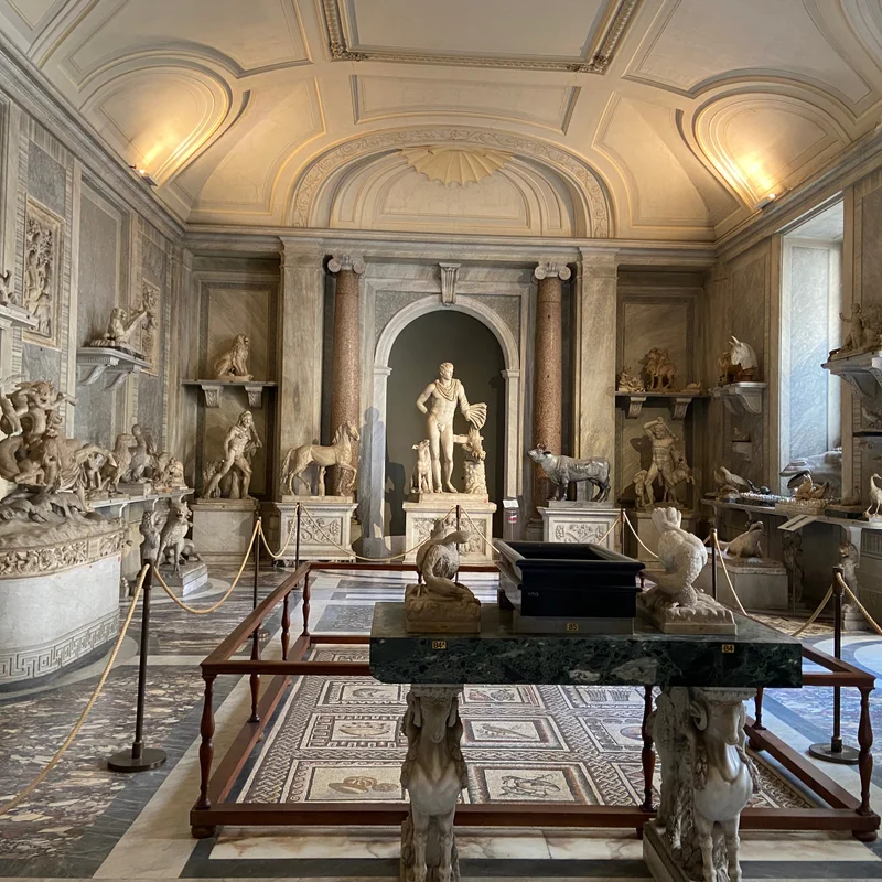 Vatican Museum collection of statues.