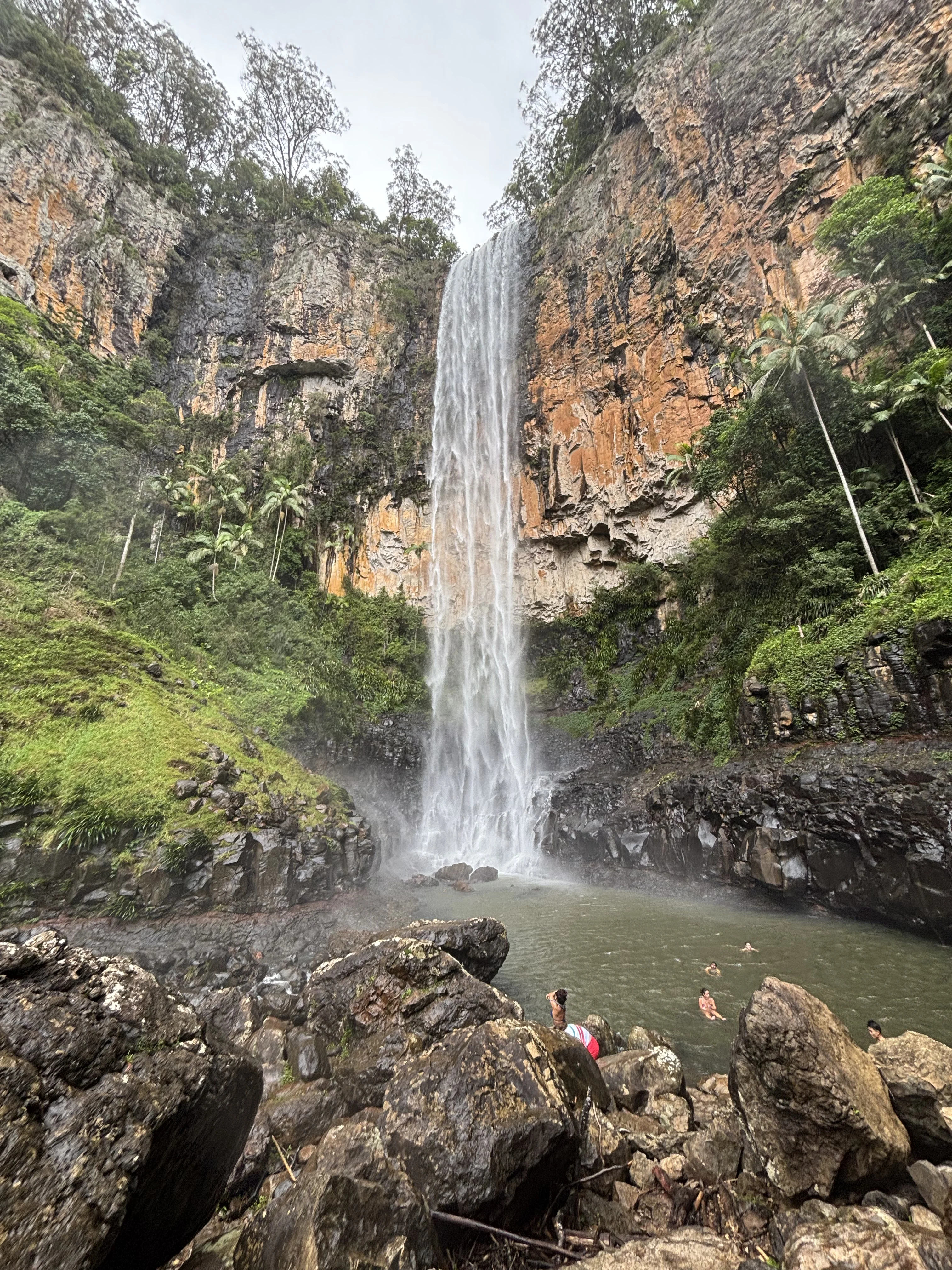 A beautiful waterfall.