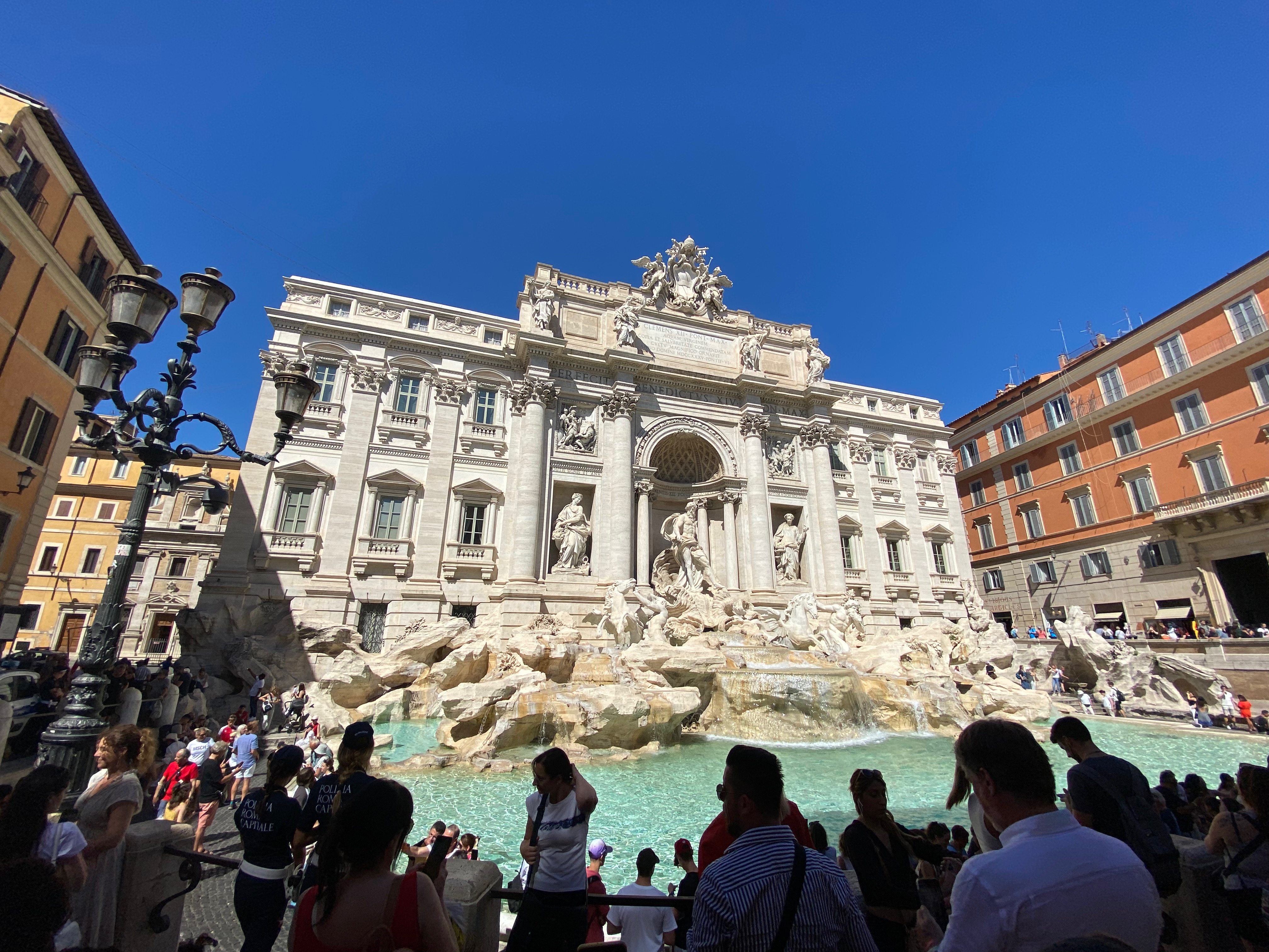 Trevi Fountain during the day.