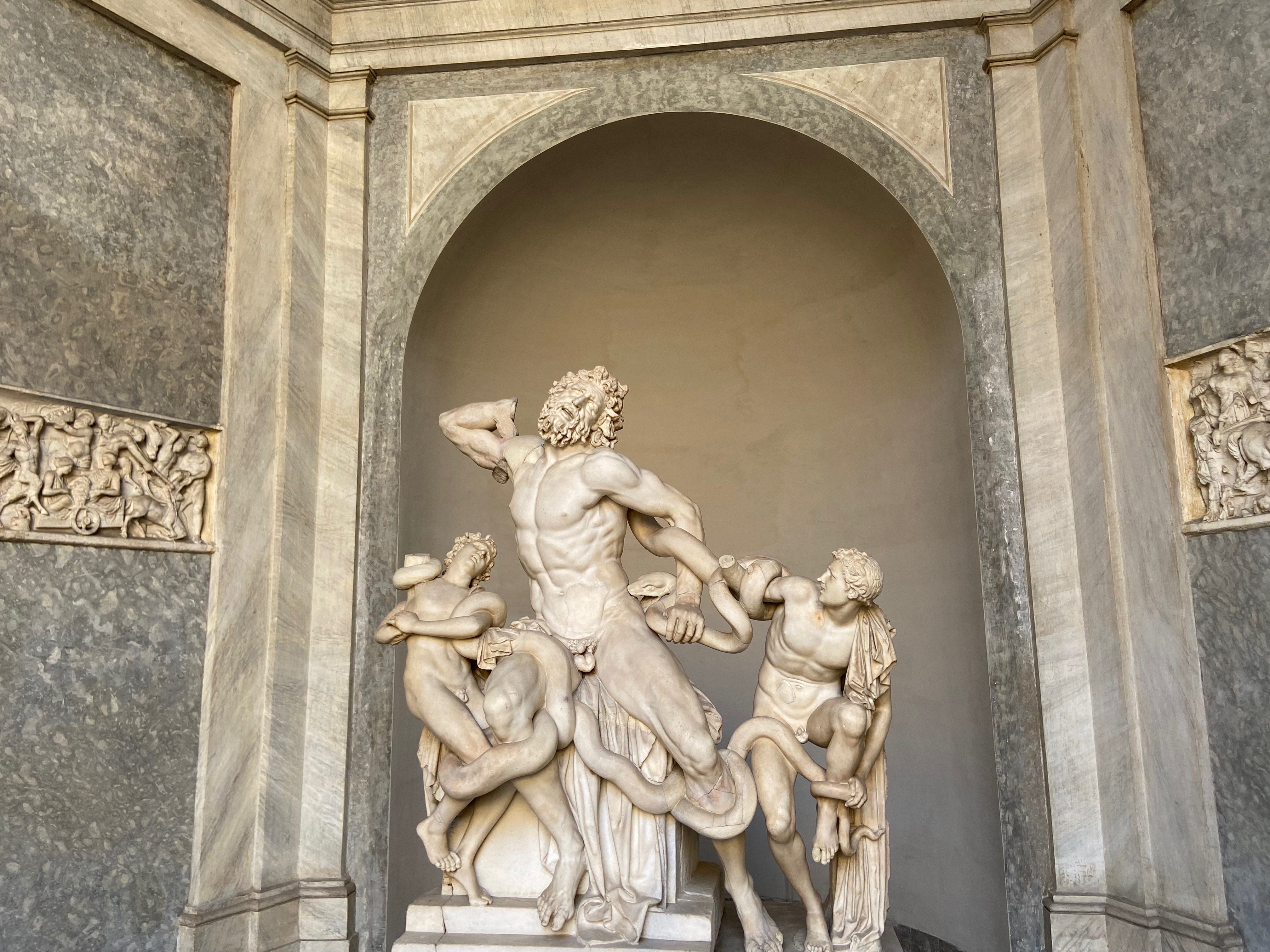 Famous statue within the Vatican museum.